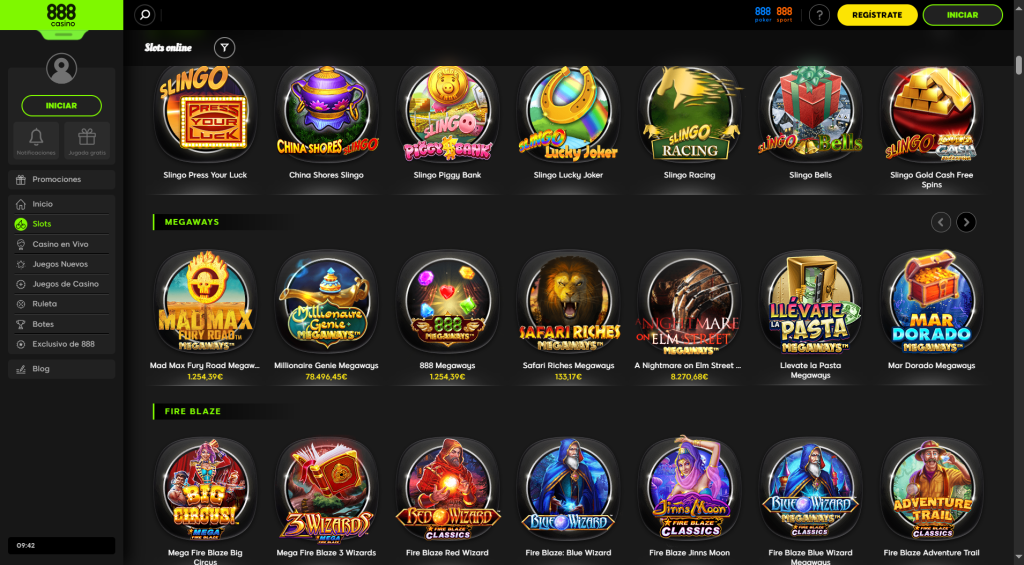 888Casino slots